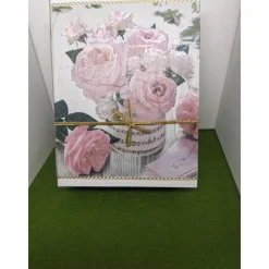 Online Klappdeckelbox mit Serviettenmotiv " Rosen und Noten " Geschenke