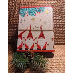 New Klappdeckelbox mit Serviettenmotiv " Weihnachtswichtel " Gold Geschenke