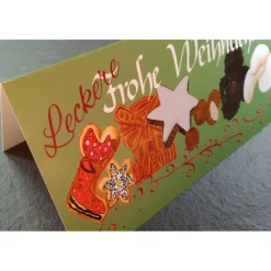 Clearance Klappkarte DIN lang "Leckere Weihnachten" Weihnachtskarten