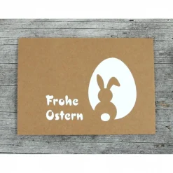 Sale Klappkarte **Hase+Ei** von Kraftpapier Grußkarte Frohe Ostern Ostergrüße Osterkarte Osterkarten