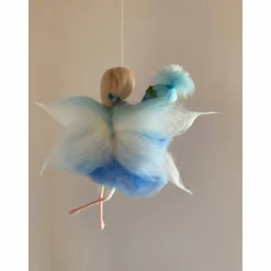 Sale kleine blaue Schultütenfee, Filzfee, Waldorfinspirierte Filzelfe mit Schultüte, Filzfee aus Märchenwolle, Ooakdoll, Filz Kinder Einschulung