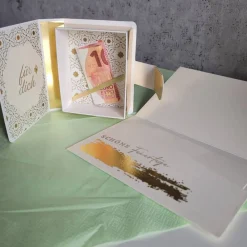 Sale Kleine Buch-Box als Geldgeschenk, Gutscheingeschenk zu Weihnachten mit passender Glückwunschkarte,besondere Geschenkidee Geldgeschenke