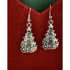 Weihnachtsaccessoires|TinkyStar kleine geschmückte Weihnachtsbäumchen als Ohrring * Tannenbaum * Weihnachtsohrringe * Ohrringe * Weihnachtsbaumohrringe