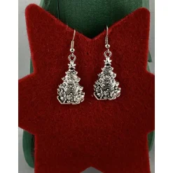 Weihnachtsaccessoires|TinkyStar kleine geschmückte Weihnachtsbäumchen als Ohrring * Tannenbaum * Weihnachtsohrringe * Ohrringe * Weihnachtsbaumohrringe