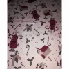 kleine Herzen in beige und rot -Kombistoff zu Candy Cane Angels Weihnachtsstoffe