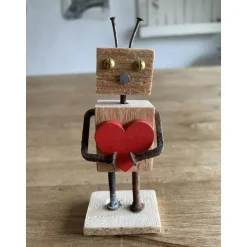 Geschenke|Schlüter Home Design Kleine Holzfigur mit Herz, Geschenk, Mitbringsel für Liebende, Lieblingsmensch,