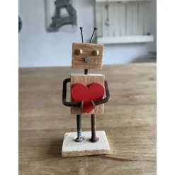 Geschenke|Schlüter Home Design Kleine Holzfigur mit Herz, Geschenk, Mitbringsel für Liebende, Lieblingsmensch,