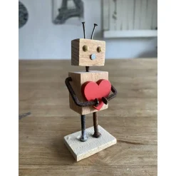 Geschenke|Schlüter Home Design Kleine Holzfigur mit Herz, Geschenk, Mitbringsel für Liebende, Lieblingsmensch,