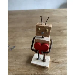 Geschenke|Schlüter Home Design Kleine Holzfigur mit Herz, Geschenk, Mitbringsel für Liebende, Lieblingsmensch,