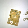 Sale Kleine Karte WEIHNACHTSBLUMEN Geschenkkarte A7 bedruckte hochwertige Karten mit Goldeffekt OCKER Geschenkverpackungen