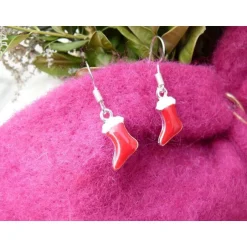 kleine Nikolausstiefel als Ohrringe - Weihnachten - Weihnachtsohrringe - Nikolausohrringe Weihnachtsaccessoires