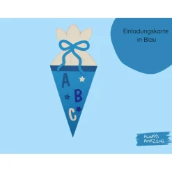 Sale Kleine Schultüte 6er Bastelset Einladungskarte | Einladung Schulanfang | Einladungskarte Schulanfang Kinder Einschulung