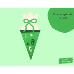Sale Kleine Schultüte 6er Bastelset Einladungskarte | Einladung Schulanfang | Einladungskarte Schulanfang Kinder Einschulung