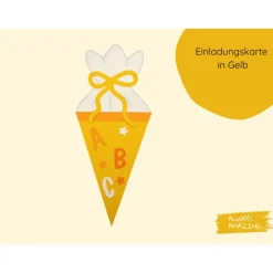 Sale Kleine Schultüte 6er Bastelset Einladungskarte | Einladung Schulanfang | Einladungskarte Schulanfang Kinder Einschulung