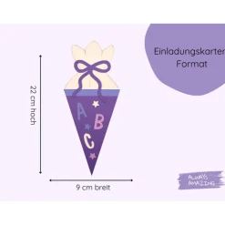 Sale Kleine Schultüte 6er Bastelset Einladungskarte | Einladung Schulanfang | Einladungskarte Schulanfang Kinder Einschulung