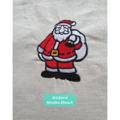 Online Kleine Stofftasche, mit Nikolausmotiv bestickt Geschenkverpackungen