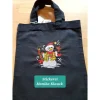 Sale Kleine Stofftasche, mit Weihnachtsschneemann bestickt Geschenkverpackungen