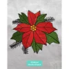 Clearance Kleine Stofftasche, mit Weihnachtsstern bestickt Geschenkverpackungen