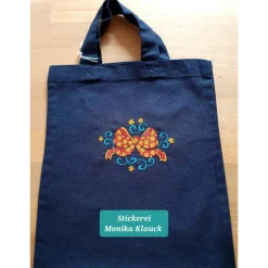 Best Kleine Stofftasche, mit Weihnachtsschleife bestickt Geschenkverpackungen