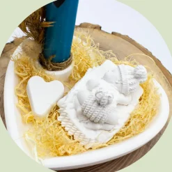 Clearance Kleines Geschenk-Set "Zur Geburt" für Jungen | Geburtstag | Kerzenset | Geschenk | Geschenkset | Mitbringsel Geschenke