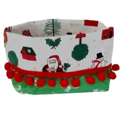 Säckchen & Beutel|Afrosteff Kleines Weihnachtskörbchen für Gebäck oder Deko