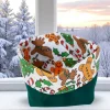 Discount Kleines Weihnachtskörbchen für Gebäck oder Deko, wendbar Säckchen & Beutel
