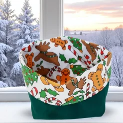 Discount Kleines Weihnachtskörbchen für Gebäck oder Deko, wendbar Säckchen & Beutel