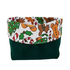 Discount Kleines Weihnachtskörbchen für Gebäck oder Deko, wendbar Säckchen & Beutel