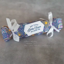 Best Knallbonbon-Schachtel zur Taufe ~ Regenbogen & Sonne ~ ca. 13 x 3 cm (befüllbar: ca. 8x3cm) Geldgeschenke