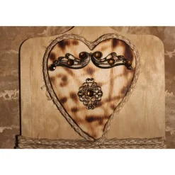 Künstlerische Wanddekoration auf Holzbrett LOVE  Deko aus Holz Wandbild Geschenk Geldgeschenk Collage Kunst