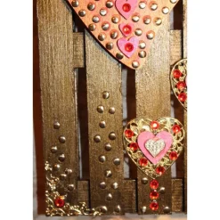 Künstlerische Wanddekoration HERZERL Deko auf Mini-Palette aus Holz Wandbild Muttertagsgeschenk Valentinstagsgeschenk Kunst