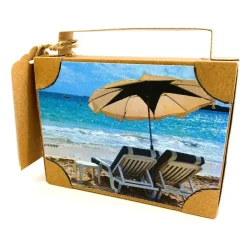 Clearance Koffer aus Karton – Handgemachte Geschenkverpackung für Urlaub, Reisegutschein oder Geldgeschenk (15x11x3,5cm) Geschenkverpackungen