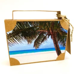 Clearance Koffer aus Karton – Handgemachte Geschenkverpackung für Urlaub, Reisegutschein oder Geldgeschenk (15x11x3,5cm) Geschenkverpackungen