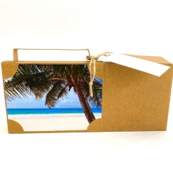 Clearance Koffer aus Karton – Handgemachte Geschenkverpackung für Urlaub, Reisegutschein oder Geldgeschenk (15x11x3,5cm) Geschenkverpackungen
