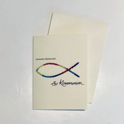 Outlet Kommunion Karte bunt Glückwunschkarten