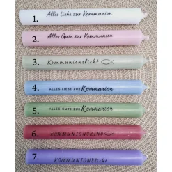 Outlet Kommunion Kommunionsgeschenk Fisch Variante 2 Kerzenhalter rund Geschenkset für Jungen und Mädchen Kommunionskerze Kerze Geschenke