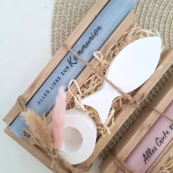 Outlet Kommunion Kommunionsgeschenk Fisch Variante 2 Kerzenhalter rund Geschenkset für Jungen und Mädchen Kommunionskerze Kerze Geschenke