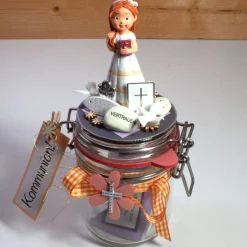 Sale Kommunion Konfirmation Firmung Geldgeschenk Geschenkglas personalisierbar für Mädchen Geldgeschenke