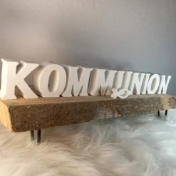 Online Kommunion Tischdeko, Schriftzug Kommunion, Schriftzug, Tischdeko Kommunion Mädchen, Tischdeko Erstkommunion Dekoration