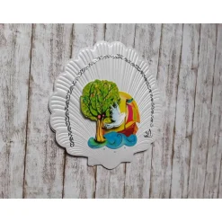 New Kommunionkarte  Baum , weiße Taube, Segelboot Glückwunschkarten