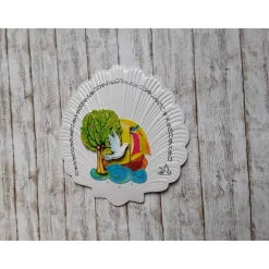 New Kommunionkarte  Baum , weiße Taube, Segelboot Glückwunschkarten