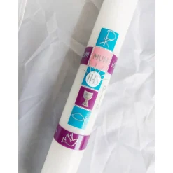 Discount Kommunionkerze blau, beere für Mädchen Kommunionkerzen