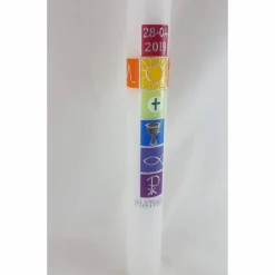 Online Kommunionkerze bunt, Regenbogen Kommunionkerzen
