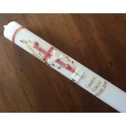 Kommunionkerzen|Babyprince Kommunionkerze Mädchen rosa