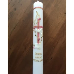 Kommunionkerzen|Babyprince Kommunionkerze Mädchen rosa