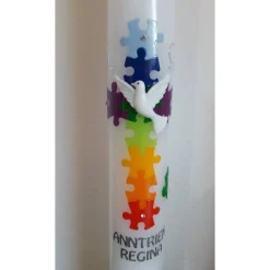 Best Kommunionkerze Puzzleteil, Regenbogen Kommunionkerzen