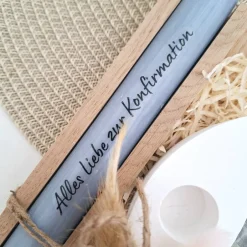 Geschenke|Suanda Living Konfirmation Geldgeschenk Konfirmationsgeschenk mit Kerzenhalter Fisch Geschenkset für Jungen und Mädchen Konfirmationsk
