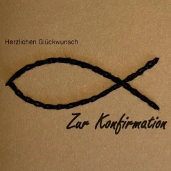 Glückwunschkarten|dreierlei Konfirmation Karte natur