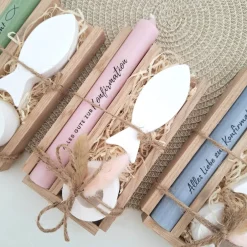 Clearance Konfirmation Konfirmationsgeschenk mit einem Fisch (Var 2) Kerzenhalter rund Geschenkset für Jungen und Mädchen Konfirma Geschenke