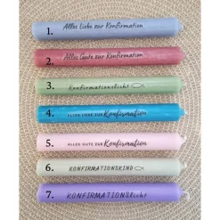 Clearance Konfirmation Konfirmationsgeschenk mit einem Fisch (Var 2) Kerzenhalter rund Geschenkset für Jungen und Mädchen Konfirma Geschenke